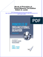 Handbook of Principles of Organizational Behavior 3Rd Edition Edwin A Locke Full Chapter