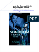 Sondheim in Our Time and His W Anthony Sheppard Editor Full Download Chapter