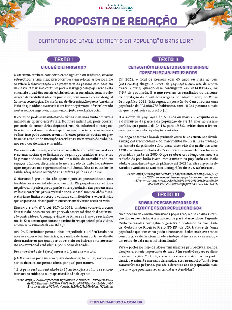 Desafios do Envelhecimento no Brasil | PDF | Envelhecimento | População ...