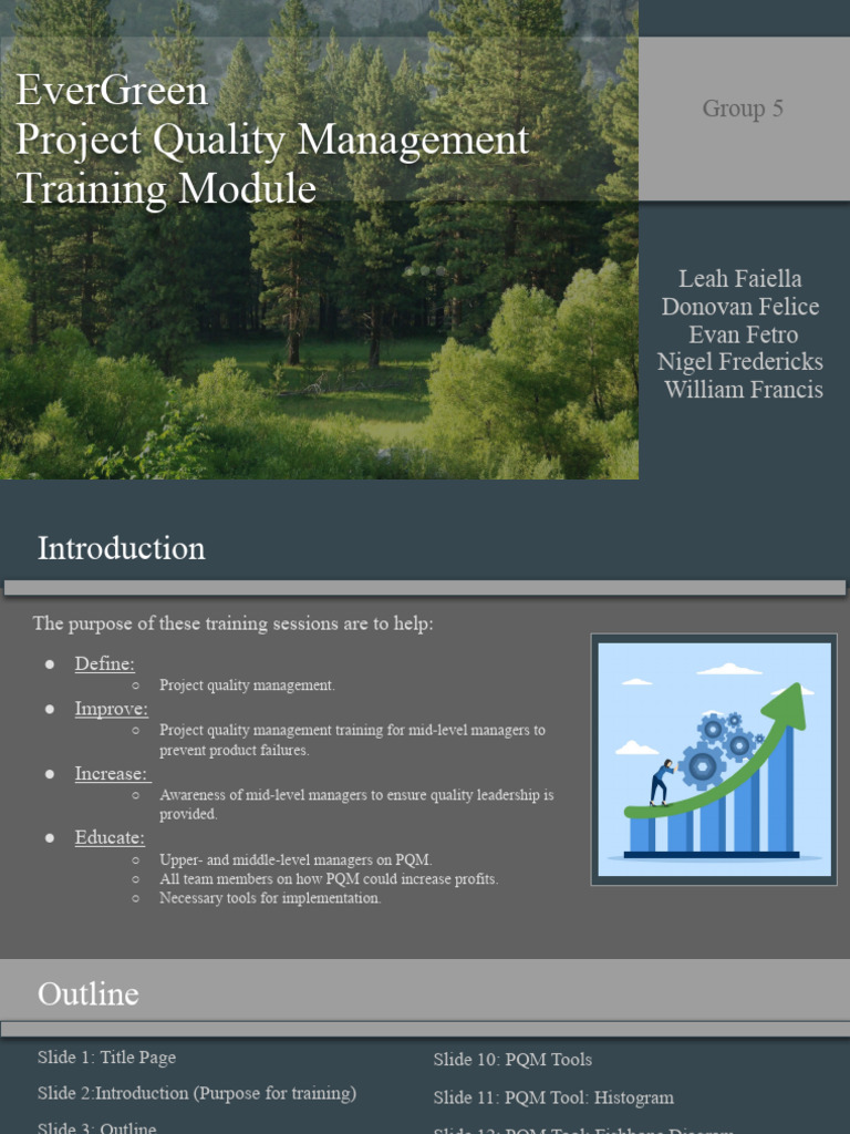 Project Quality Management Training Guide | PDF | Quality Management ...