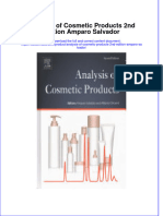 Analysis Of Cosmetic Products 2Nd Edition Amparo Salvador full chapter