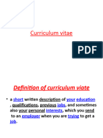 Curriculum Vitae Lesson