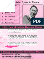 Abraham Maslow Holistic Dynamic Theory