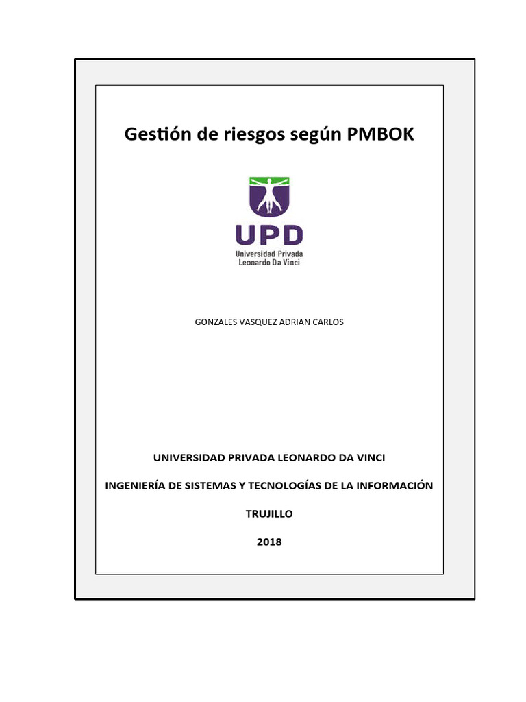 Gestión de Riesgos según PMBOK en TI | PDF | Riesgo | Software
