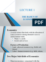Lecture 1 The Basics of Economics