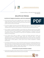 Boletín de Prensa: Ciudad de México, Miércoles 5 de Abril de 2023 No. 163/2023