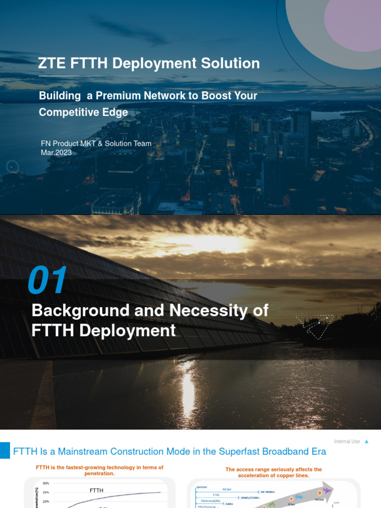 Zte Ftth Solution Pdf Fiber To The X Telecommunications