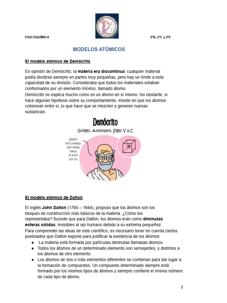 Modelos Atómicos Pdf átomos Núcleo Atómico