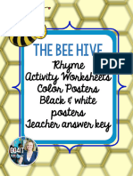 The Bee Hive: Rhyme Activity Worksheets Color Posters Black & White Posters Teacher Answer Key