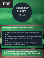 Week 3 Propagation of Light