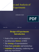Design and Analysis of Experiments: Dennis Arku DOE Course 1