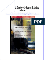 The Work Of Reading Literary Criticism In The 21St Century 1St Edition Anirudh Sridhar  ebook full chapter
