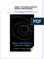Spss Statistics A Practical Guide 5E 5Th Edition Kellie Bennett Full Download Chapter