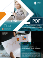 Brochure Especialización Internacional Estadística Aplicada Investigación SPSS Stata Enfope