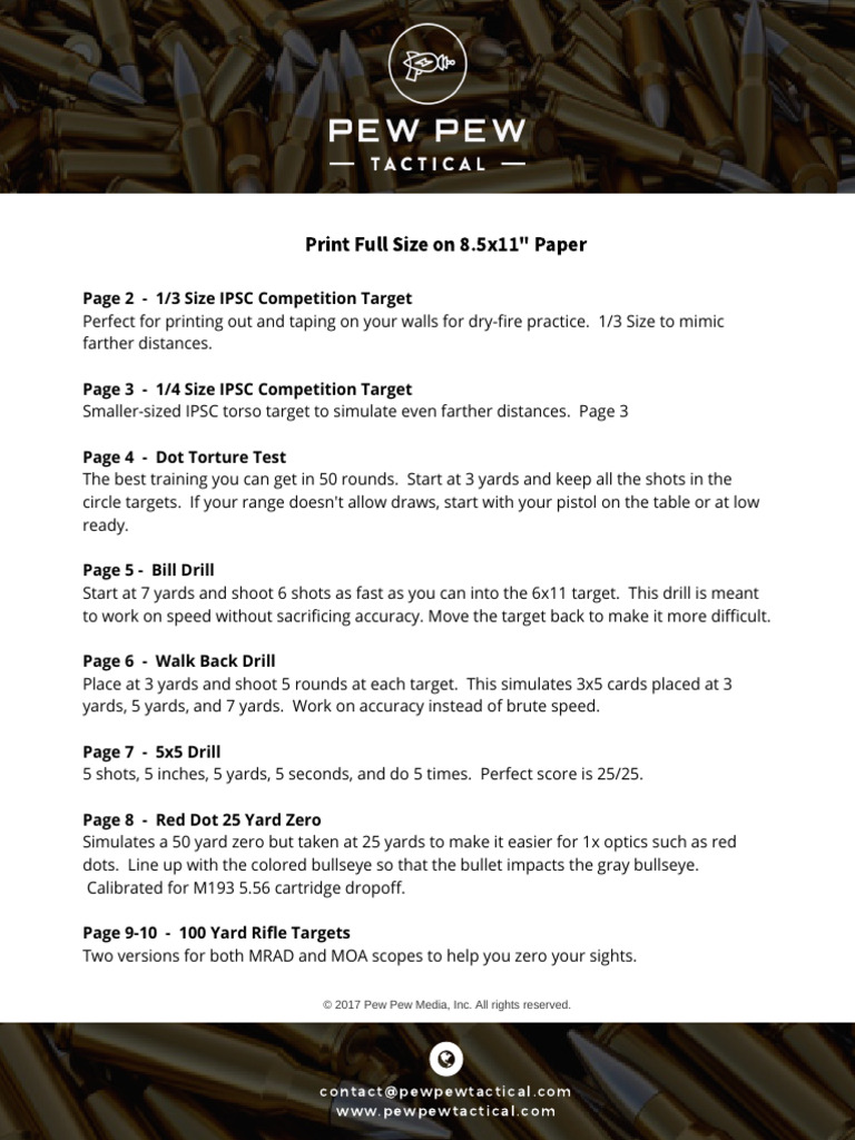 Pew Pew Tactical Targets (2017) | PDF | Minute And Second Of Arc | Flight
