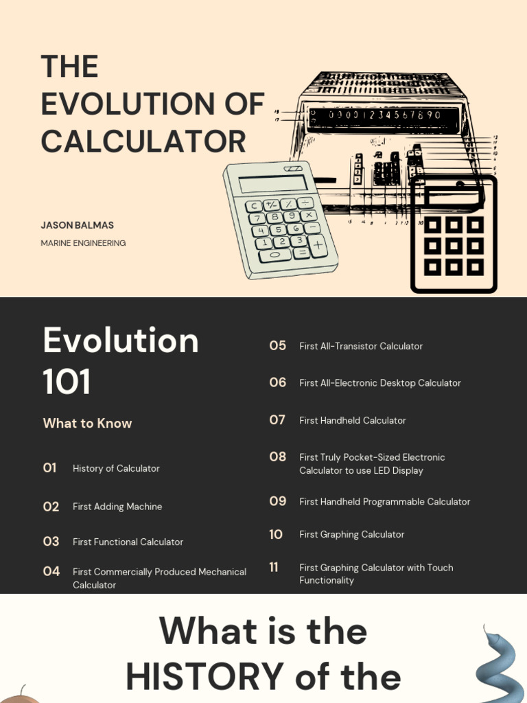 Evolution of the Calculator History | PDF | Calculator | Computer Science