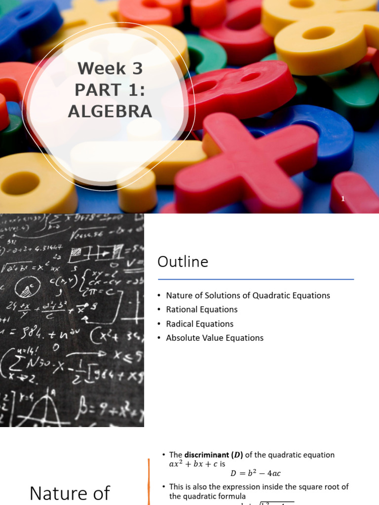 Equations in One Variable II | PDF | Teaching Methods & Materials