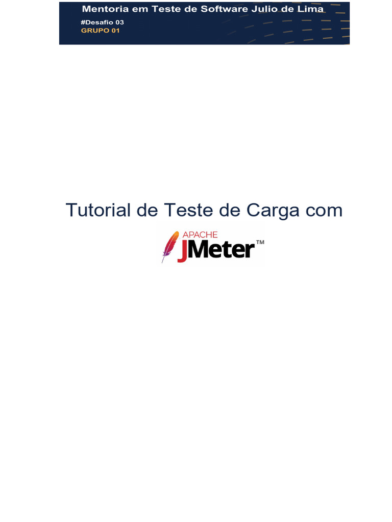 Tutorial de Teste de Carga com JMeter | PDF | Testes de software ...