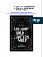 Antimony Gold and Jupiters Wolf How The Elements Were Named Wothers Peter Full Chapter