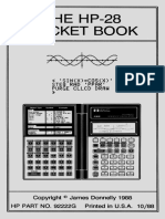 HP 28S Scientific Calculator POCKET BOOK_Oct 1988_hp28-pb_40pages+rotates+++