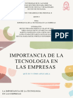 Importancia de La Tecnologia en Las Empresas Grupo 9