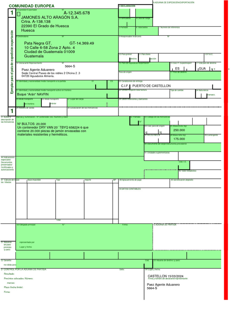 Documento Dua Pdf Aduana