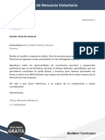 Carta de Renuncia