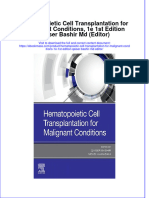 Hematopoietic Cell Transplantation For Malignant Conditions 1E 1St Edition Qaiser Bashir MD Editor Full Chapter