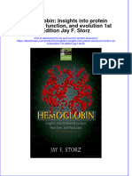 Hemoglobin Insights Into Protein Structure Function and Evolution 1St Edition Jay F Storz Full Chapter