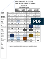 Jadwal Pelajaran Kelas 6 Al Kautsar