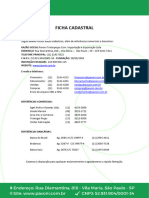 Ficha Cadastral - Pavoni Tratorpeças