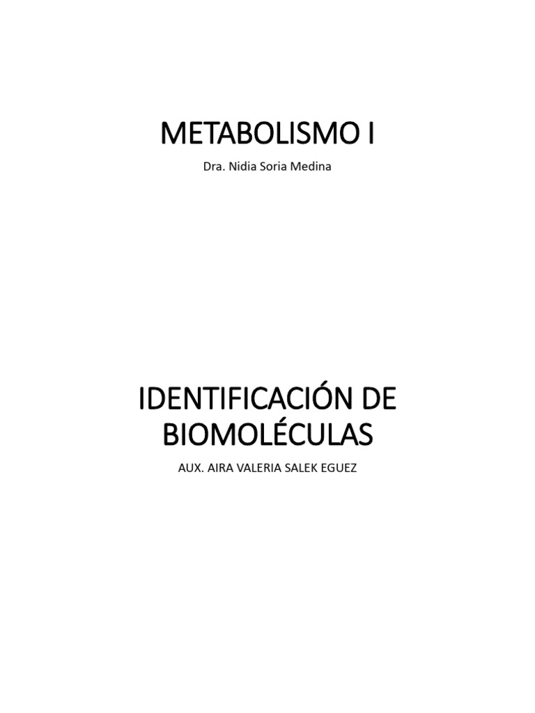 Meta1-Identificación de Biomoleculas | PDF | Lípido | Carbohidratos