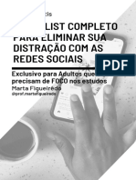 CHECKLIST COMPLETO PARA ELIMINAR SUA DISTRAÇÃO COM AS REDES SOCIAIS