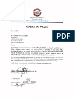 Notice of Award