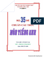Bo 35 de TNTHPT Chuan Cau Truc DMH - Mon Tieng Anh-2021-Co Dap An