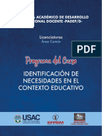 Programa Identificación Nec. contexto educativo