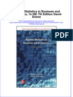 Applied Statistics in Business and Economics 7E Ise 7Th Edition David Doane Full Chapter