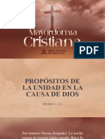 Propósitos de La Unidad en La Causa de Dios