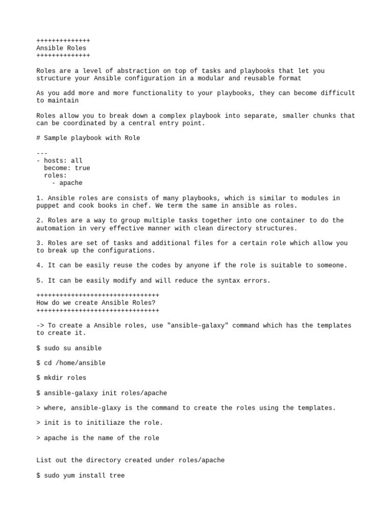 Ansible Roles | PDF | Networking | Internet & Web