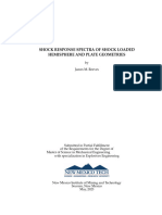 Thesis - Shock Response Spectra of Shock Loaded Hemisphere and Plate Geometries