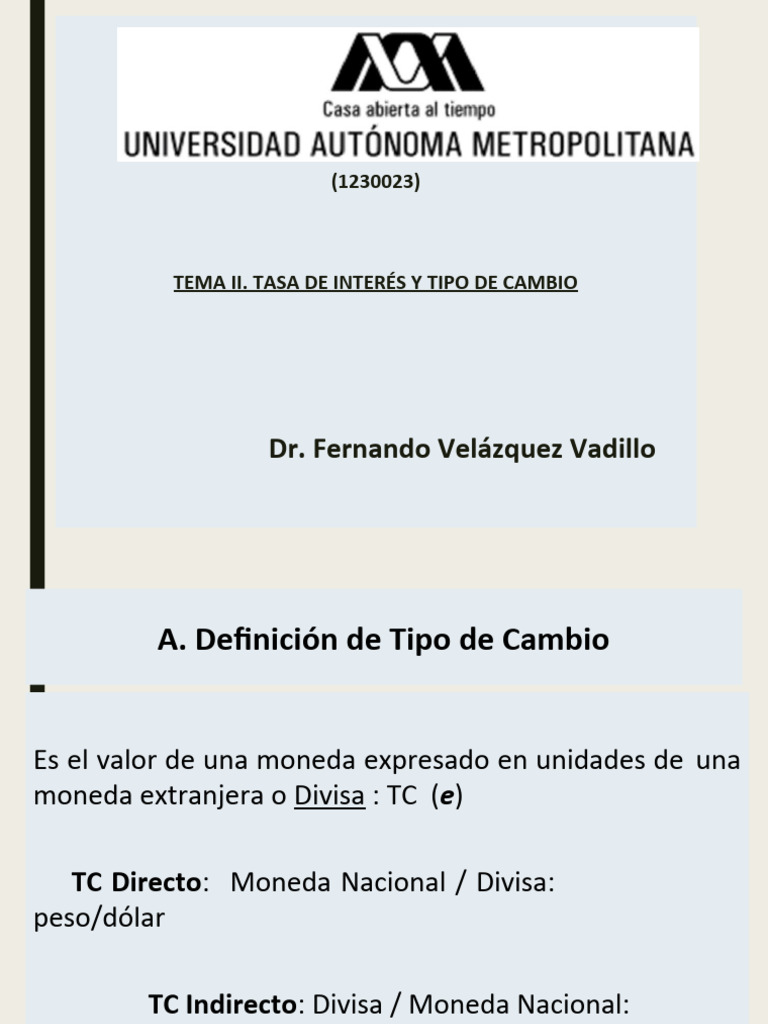 A3 B Ec Int Ii Tema Ii Tasa de Interés y Tipo de Cambio | PDF | Tipo de ...