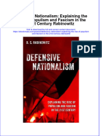 Defensive Nationalism Explaining The Rise of Populism and Fascism in The 21St Century Rabinowitz Full Chapter