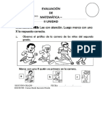 Evaluacion de Matematica II UNIDAD