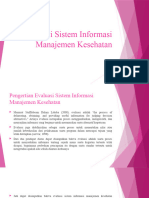 Evaluasi Sistem Informasi Manajemen Kesehatan