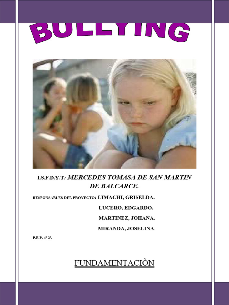 El Tema de La Violencia o Acoso Escolar | PDF | Abuso infantil | Agresión