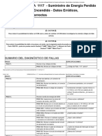 CÓDIGO DE FALLA 1117 - Suministro de Energía Perdido Con Conexión Del Encendido - Datos Erráticos, Intermitentes o Incorrectos