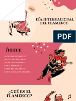 Presentación Arte Flamenco Orgánico Ilustrativo Rosa