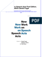New Work On Speech Acts First Edition Edition Daniel Fogal Download PDF Chapter