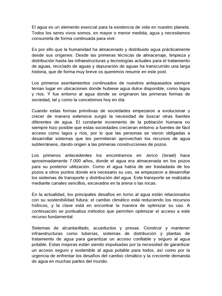 Solucion Problematica Del Agua Pdf Agua Agua Potable
