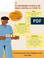Folleto Plan de Vacunación COVID-19 Naranja y Marrón Ilustración Enfermero y Vacunas